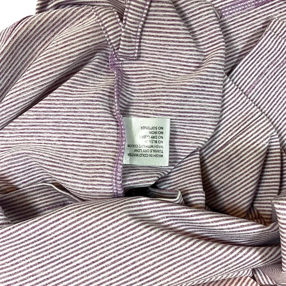 Rhoback The Whaler Performance Polo Purple Heather Stripe Men's L Long Sleeve - Picture 6 of 11